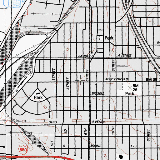 Topographic Map of Faith Temple Church, CA