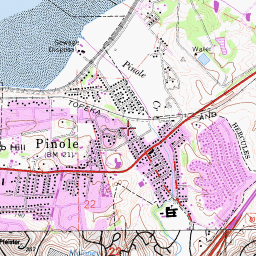 Topographic Map of Fernandez Park, CA