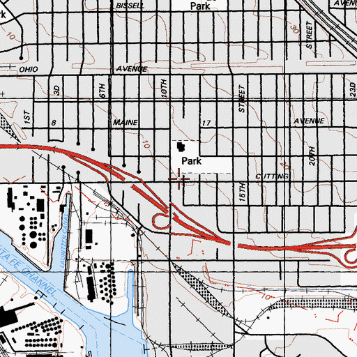 Topographic Map of Richmond Fire Department Station 67, CA