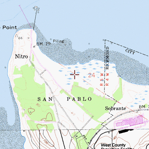 Topographic Map of George Whittell Marsh, CA