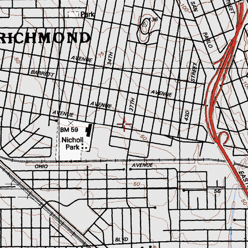 Topographic Map of Hellenic Community Center, CA