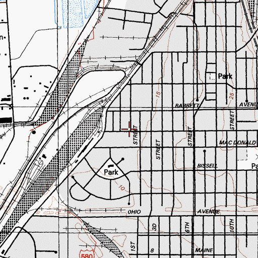 Topographic Map of Holy Mission Christian Center, CA