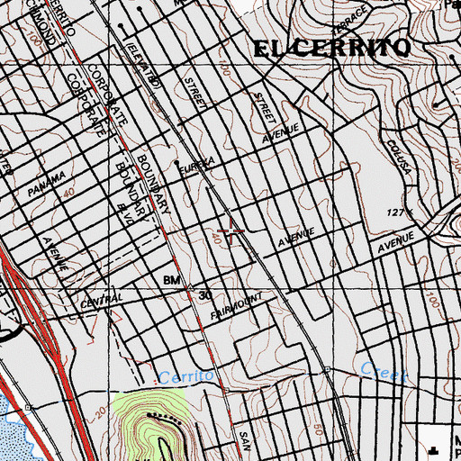 Topographic Map of Kingdom Hall of Jehovahs Witnesses, CA