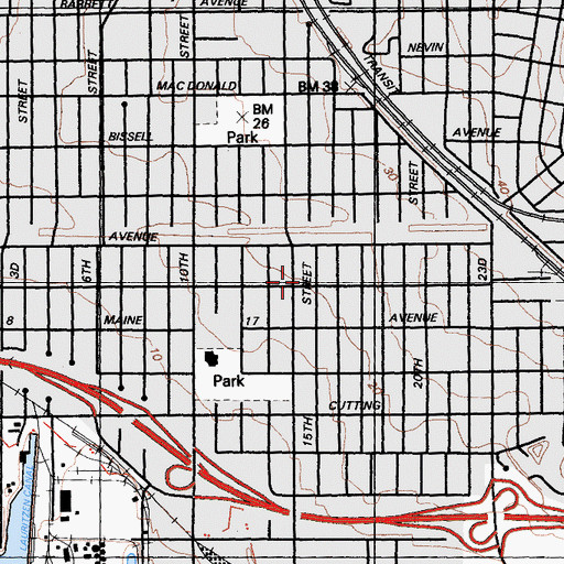 Topographic Map of Kingdom Hall of Jehovahs Witnesses, CA