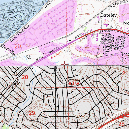 Topographic Map of Louie Francis Park, CA