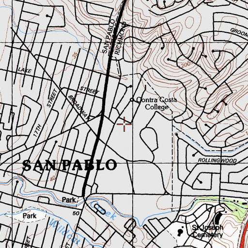 Topographic Map of Middle College High School, CA