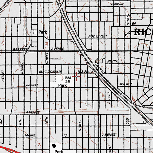 Topographic Map of New Life Christian Assembly, CA