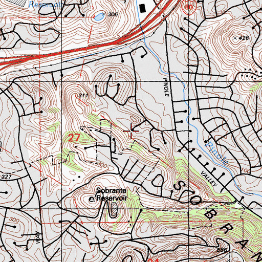 Topographic Map of Our Savior Pre-School, CA