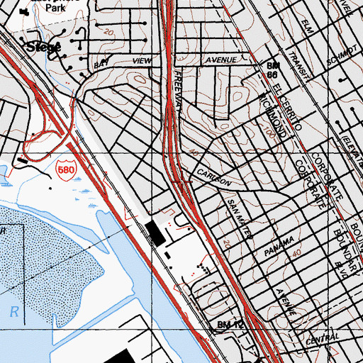 Topographic Map of Pacific Academy, CA