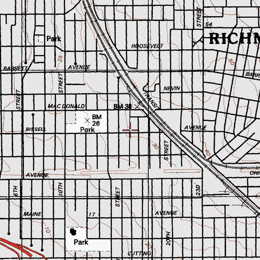 Topographic Map of Pentecostal Church of God, CA