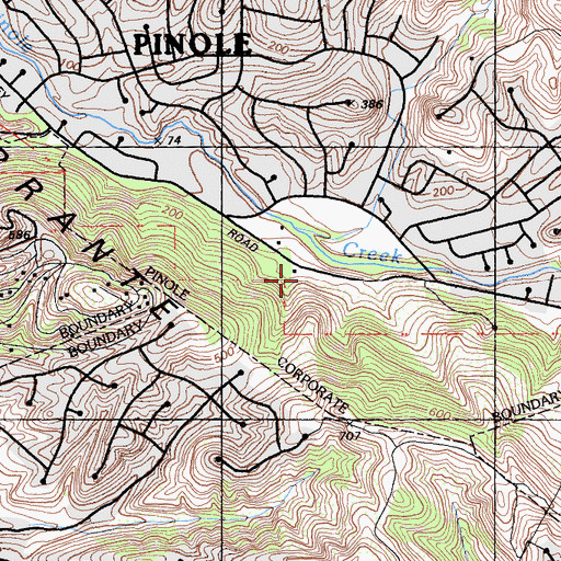 Topographic Map of Pinole Valley Park, CA