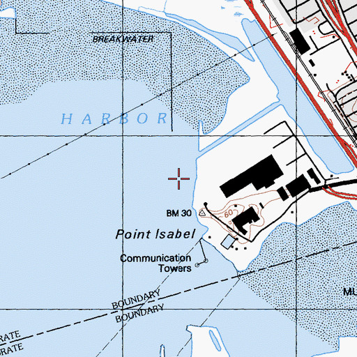 Topographic Map of Point Isabel Regional Shoreline, CA