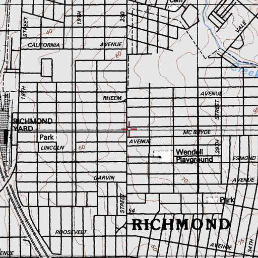 Topographic Map of Presbyterian Church of the Redeemer, CA