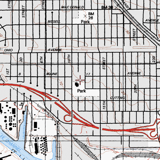 Topographic Map of Providence Baptist Church, CA