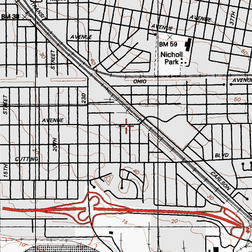 Topographic Map of Pullman Child Care Center, CA