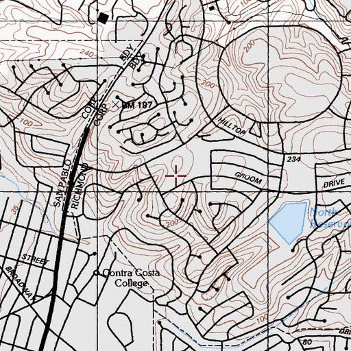 Topographic Map of Ralph Harmon School, CA