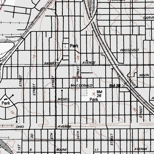 Topographic Map of Richmond Womens Club, CA