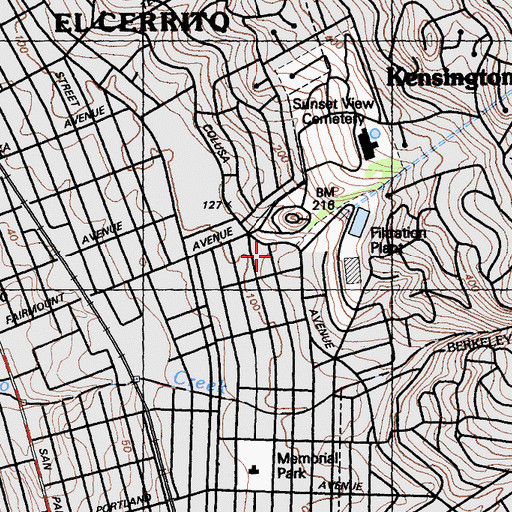 Topographic Map of Saint Jerome Catholic School, CA