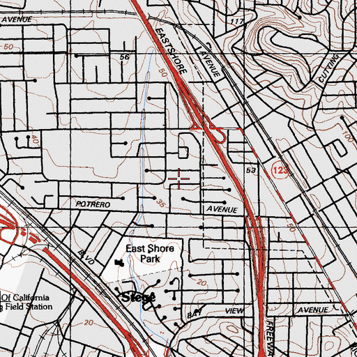 Topographic Map of Saint John Baptist Church, CA