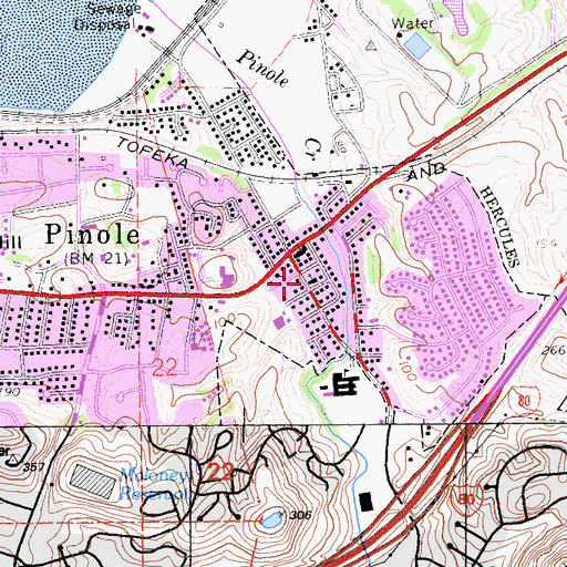 Topographic Map of Saint Joseph Roman Catholic Church, CA
