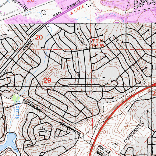 Topographic Map of Tara Hills, CA