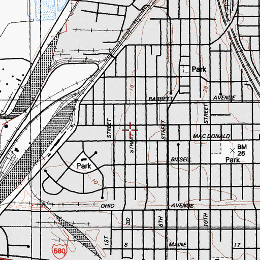 Topographic Map of The Temple of Faith, CA