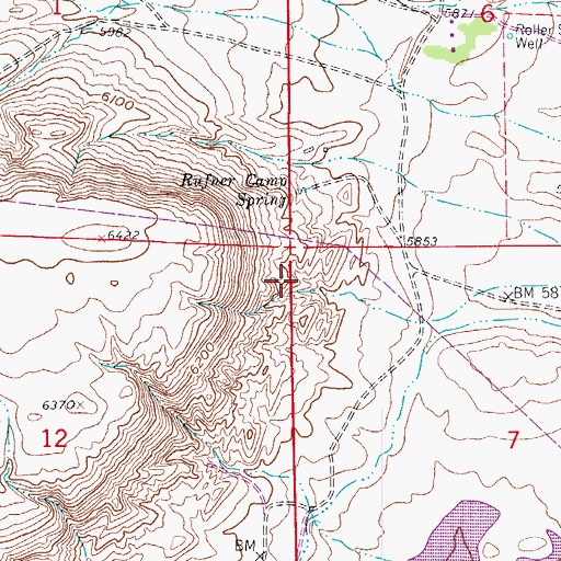 Topographic Map of Rufner Camp Spring, CO