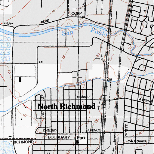 Topographic Map of Verde Elementary School, CA