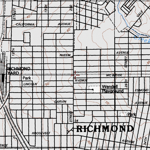Topographic Map of Vista Christian School, CA