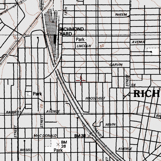 Topographic Map of Woods School, CA