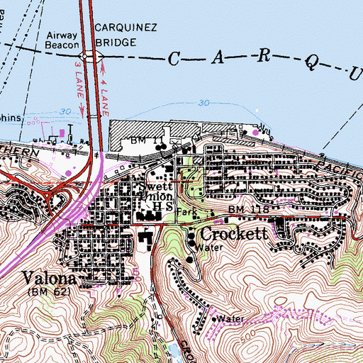 Topographic Map of Crolona Heights, CA