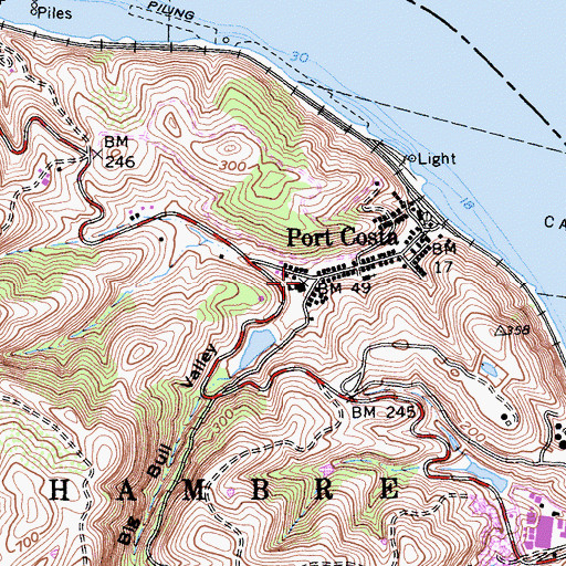 Topographic Map of Plaza Del Hambre, CA