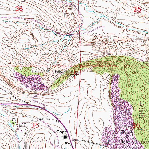 Topographic Map of Folsom Point Diggings, CO