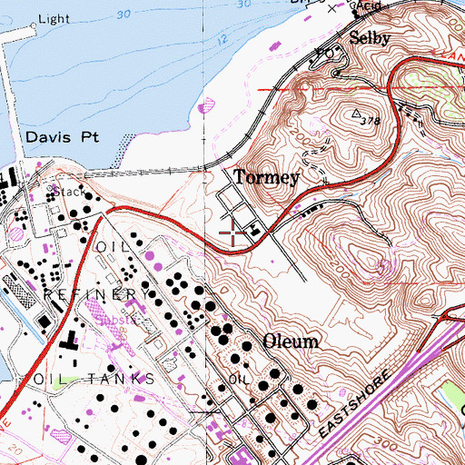 Topographic Map of Selby School (historical), CA