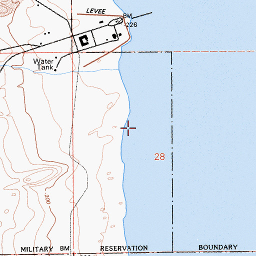 Topographic Map of Sandy Beach, CA