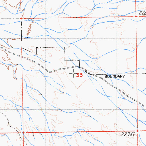 Topographic Map of Baumonk Mine, CA
