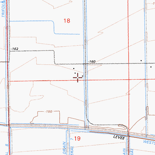 Topographic Map of Trifolium School (historical), CA