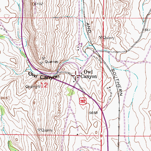Topographic Map of Owl Canyon, CO