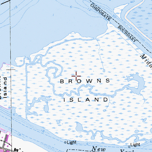 Topographic Map of Browns Island Regional Shoreline, CA