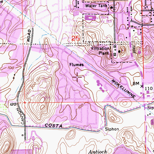 Topographic Map of Chichibu Park, CA