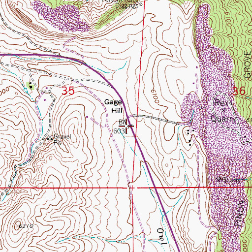 Topographic Map of Gage Hill, CO