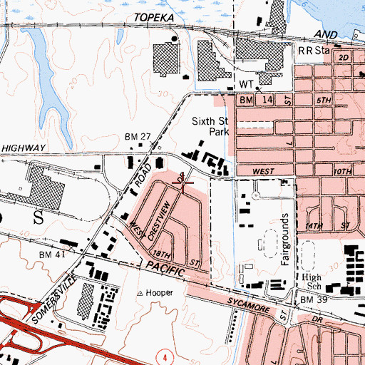 Topographic Map of Fairview Park, CA