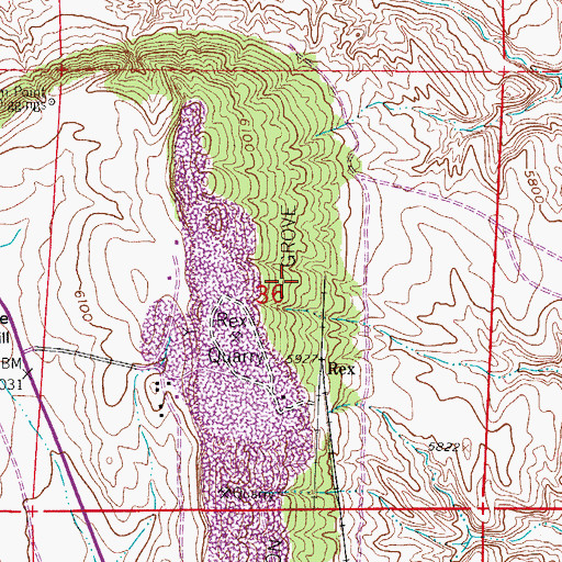 Topographic Map of Pion Grove, CO