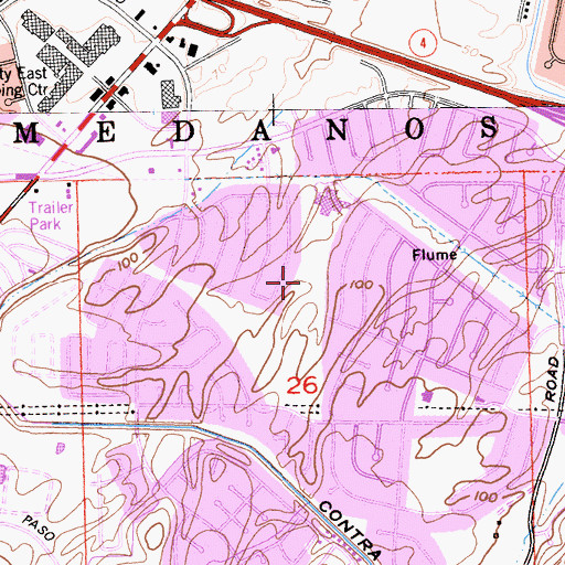 Topographic Map of Gentrytown Park, CA