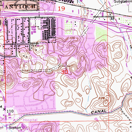 Topographic Map of Harbour Park, CA