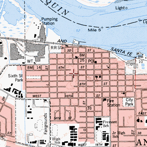 Topographic Map of John Muir School (historical), CA