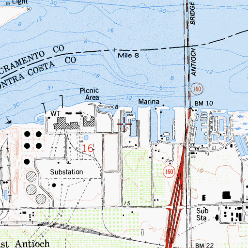 Topographic Map of Lloyds Holiday Harbor, CA