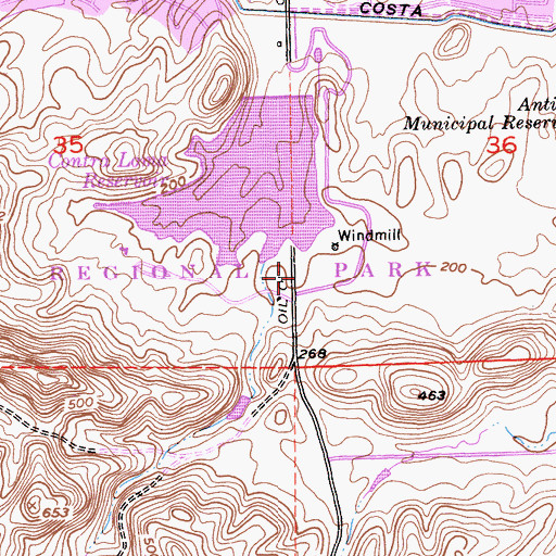Topographic Map of Locust Grove Picnic Area, CA