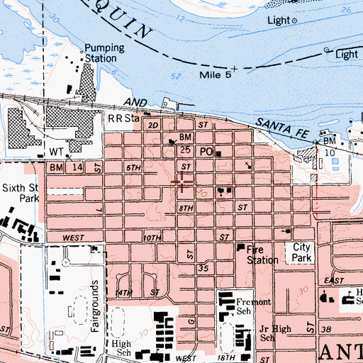 Topographic Map of Lone Tree Community Church, CA