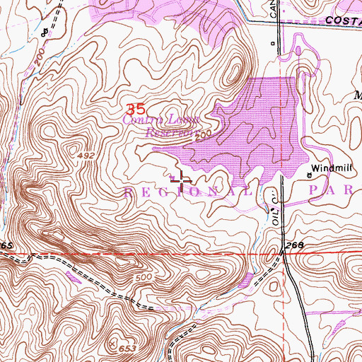 Topographic Map of Lupine Rock Picnic Area, CA